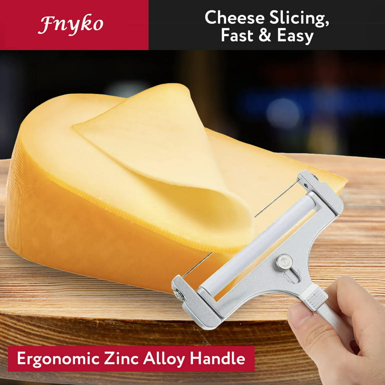 Cheese Slicer Handheld - Cheese Cutter, Cheese Slicers for Block Cheese Heavy Duty, Wire Cheese Slicer, Adjustable Cheese Slicer, Cheese Wire Cutter