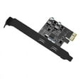 thumbnail image 3 of 5Gbps PCIE 1X to Dual USB C Expansion Card PCI Express X1 to 2Port TYPE-C Extender Convert Card Riser for Computer PC, 3 of 6