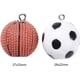 thumbnail image 2 of 16 colgantes de resina con diseño de pelotas de baloncesto y fútbol en 3D para hombres y mujeres, para pendientes, pulseras, collares y bisutería., 2 of 6
