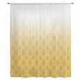 thumbnail image 2 of Morocco Yellow Sheer Curtains 63 Inches Long, Geometric Abstract Plaid Gradient Light Filering Curtains, Breathable Simi Curtain Privacy Drapes for Living Room Bedroom Lightweight Window Treatment, 2 of 9