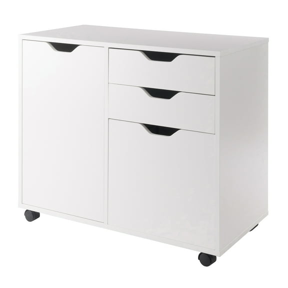Winsome Halifax 2-Section Mobile Filing Cabinet 10431, White Finish