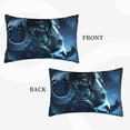 thumbnail image 2 of Picia Celestial Ram Night Sky Pattern Plush Pillow Case – Soft and Cozy Cushion Cover, Hypoallergenic Throw Pillow Case for Home Decor-20"x30", 2 of 6