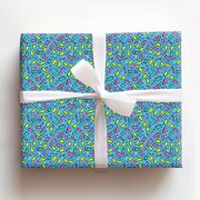 Colorful 80s Retro Geometric Confetti Pattern Gift Wrapping Paper