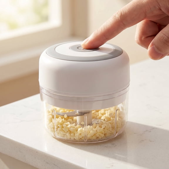 100ML Electric Mini Garlic Chopper – Food Chopper Garlic Mincer USB, Portable Small Food Processor for Vegetables