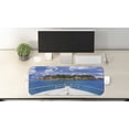 thumbnail image 2 of Sailboat Computer Mouse Pad, Tropical Island and Boat Exotic Journey Traveling Destinations Holidays, Rectangle Non-Slip Rubber Mousepad Large, 31" x 12" Gaming Size, Blue Green Ivory, by Ambesonne, 2 of 2