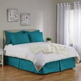 thumbnail image 2 of Tailored Bed Skirt - 21 inch Drop, Aqua, Queen Bedskirt with Split Corners (Available in 14 Colors) Blissford, 2 of 7