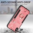 thumbnail image 3 of SaniMore for iPhone X/XS Wallet Case, [RFID Blocking] Elastic Card Slot Vehicle Magnetic PU Leather Ring Holder & Lanyard Stand Money Pocket Protective Cover for iPhone X/XS, Pink, 3 of 15