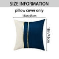 thumbnail image 6 of Unique Bargains Velvet Soft Square Pillow Covers Pack of 2 Dark Blue 18" x 18", 6 of 6