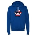thumbnail image 2 of Paw Print with American Flag 4th of July Hoodies, Unisex Graphic Sweatshirts - Royal MH200HOODPATRIOT S5 XS, 2 of 3