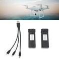 thumbnail image 4 of For 2Pcs 3.7V 1800mAh Lithium Battery with Charging Line for F184 S93 L900 A258 Remote Control Drone, 4 of 7