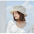 thumbnail image 5 of LinYooLi Womens Cotton Wide Brim Sun Hats Jellyfish Cloud Style Beret Summer Bucket Hat for Travel, 5 of 6