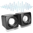 thumbnail image 1 of Laptop Speaker, Wired Desktop Black 1 Pair Multimedia Speaker  for Computer for Laptop, 1 of 7