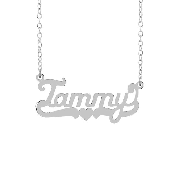 Jay Aimee Designs Personalized Sterling Silver Or 14k Gold Plated Tammy High Polished Name Necklace W 18 Link Chain Walmart Com Walmart Com