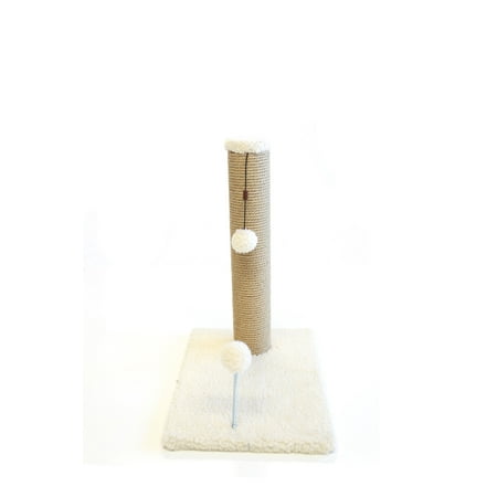 Cat Craft 18 inch Jute Scratching Post (Beige Fleece 12x16 Base)