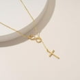 thumbnail image 2 of Turandoss 14K Gold Plated Cross Necklace for Women Faith Jewelry GiftsDainty 14K Gold Plated Plated Cross Pendant Necklace Cubic Zircon Infinity Necklaces for Women Her First Communion Gifts, 2 of 8