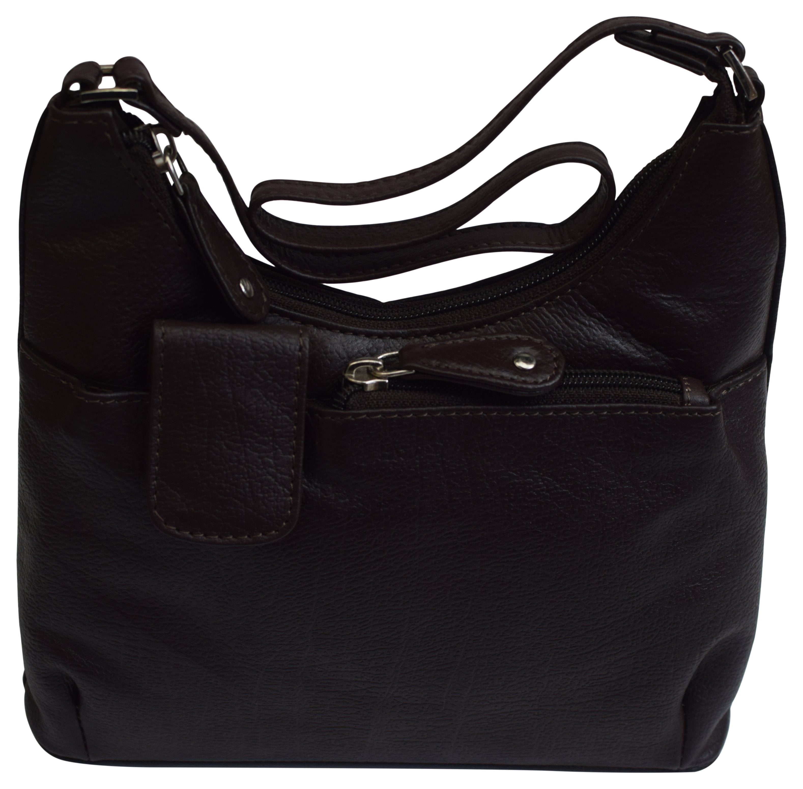 Small Ladies Purse Genuine Leather MultiPocket Shoulder Bag for Women