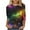 Multicolor, variant on Womens Plus Size 100 Percent Cotton Tops 3/4 Length Sleeve Womens Tops V Neck 2x Womens Tops Plus Size Tunics Womens Tops Casual