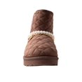 thumbnail image 3 of bebe Girls' Quilted Winter Boots with Pearl Chain – Cozy Faux Fur Lined Boots for Toddler/Little Kid/Big Kid, 3 of 6