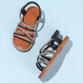 thumbnail image 5 of newwalpole Girls' Toddler Butterfly Sandals Comfy Hook-and-Loop Summer Shoes for Kids Gray for Size 8.5, 5 of 7