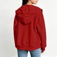 thumbnail image 4 of CYRBOKO Girls Corduroy Jackets, Fall Long Sleeve Full Zip Hooded Outerwear for Girls Red Size 14-15 T, 4 of 4