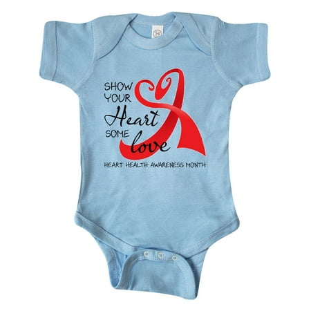 

Inktastic Show Your Heart Some Love- Heart Health Awareness Month Gift Baby Boy or Baby Girl Bodysuit
