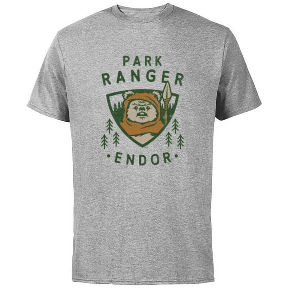 Star Wars Ewok Park Ranger Endor - Short Sleeve Cotton T-Shirt for Adults - Customized-Athletic Heather