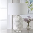 thumbnail image 4 of Uttermost Caelina Steel Ceramic Crystal and Fabric Table Lamp in White, 4 of 5