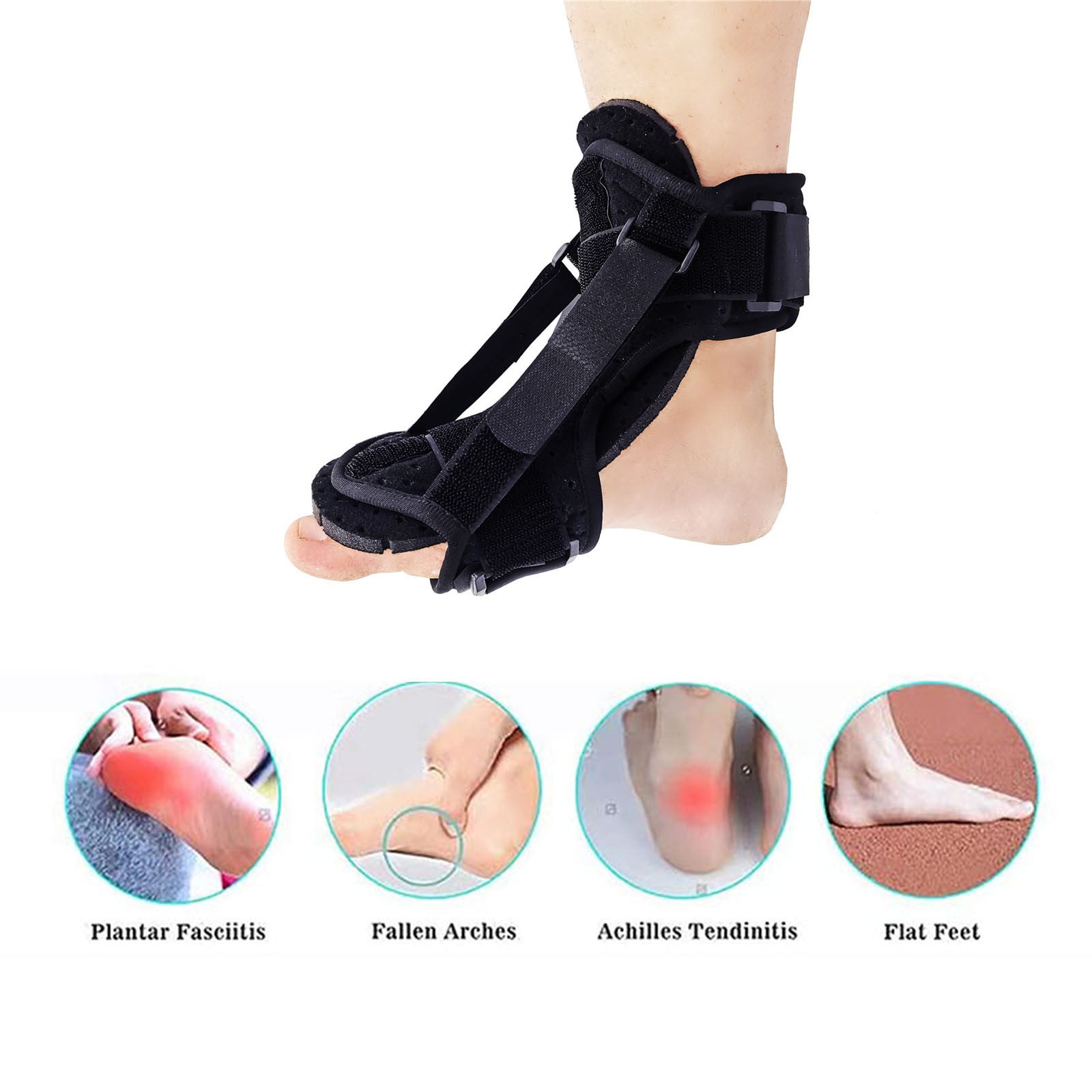 Buy Plantar Fasciitis Night Splint Foot Drop Pain Relief Ankle Brace ...