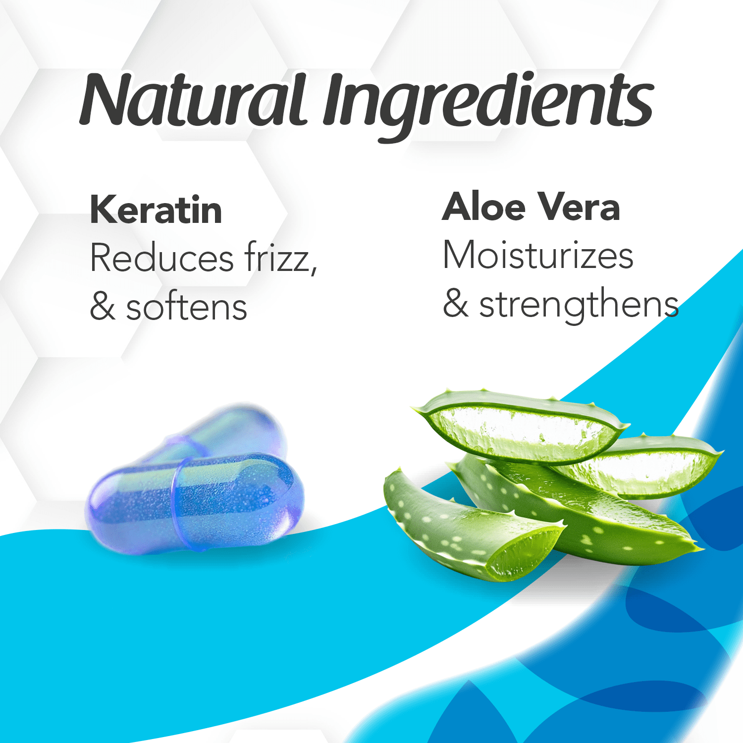(2 pack) Vanart Moisturizing Shampoo with Keratin and Aloe Vera, Soft & Hydrated Hair, 25 fl oz Bottle