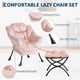 thumbnail image 4 of Moderno lounge lazy chair con ottoman: leisure sofa armchair para sala de estar, dormitorio, dorm, y oficina con footrest y side pocket, 4 of 7