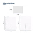 thumbnail image 4 of Juego De Sabanas Individuales 100% Poliéster Microfibra 3 Pz Color Blanco, 4 of 5