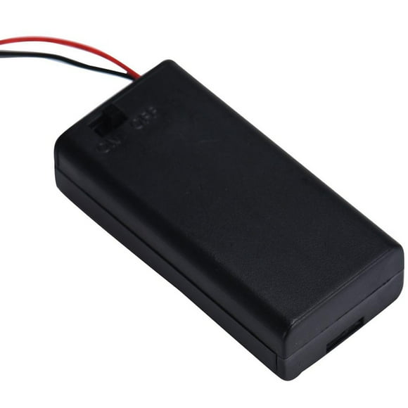 EGNMCR 2 x AA 3V Battery Connector Storage Case Box ON/OFF With Lead Wire the holder