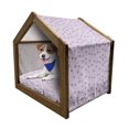 thumbnail image 1 of Lilac Pet House, Burgeoning Spring Meadow Theme with Flowery Twigs Prosper Budding Season Flourish, Outdoor & Indoor Portable Dog Kennel with Pillow and Cover, 5 Sizes, Multicolor, by Ambesonne, 1 of 5