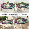 thumbnail image 7 of Colorful Tie Dye Cosmic Spiral Pattern Round Fitted Tablecloth with Elastic Edge,Dining Table Cover Waterproof,Outdoor Round Tablecloth for Camping,Dining,Indoor and Outdoor, 7 of 7