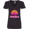 thumbnail image 3 of Inktastic Summer Enjoy the Sunshine Destin Beach Florida in Pink Women's V-Neck T-Shirt, 3 of 5