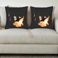 thumbnail image 3 of Set of 2 Throw Pillow Covers 18x18in - Vibrant Sunset Silhouette Design Perfect for Couch Bed or Car Decor, 3 of 8