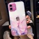 thumbnail image 3 of Funda de teléfono transparente con pintura de acuarela para iPhone 11 12 13 14 15 16 Pro Max X XR XS Max 7 8 Plus Mini, funda suave a prueba de golpes, 3 of 5