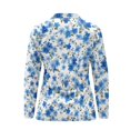 thumbnail image 5 of Jiueut Blue Watercolor Floral Pattern Half-Zip Tops for Women Fashionable Shirt Zip Up Sports Golf Apparel Fall Golf Shirts for Pilates, Size Small, 5 of 10