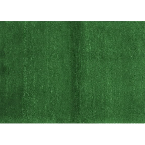 Ahgly Company Indoor Rectangle Abstract Emerald Green Contemporary Area Rugs, 6' x 9'