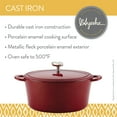 thumbnail image 7 of Ayesha Collection Cast Iron Enamel Covered Dutch Oven, 6-Quart, Sienna Red, 7 of 7