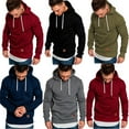 thumbnail image 4 of Sweat à Capuche pour Hommes Automne Hiver Slim Pull à Manches Longues Mode Urbaine, 4 of 4