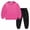 Hot Pink, variant on Coerni Toddler Baby Boys Girls Fleece Pullover Sweatshirt Solid Crewneck Blouse Tops Set Warm Shirt Joggers Fall Winter Clothes