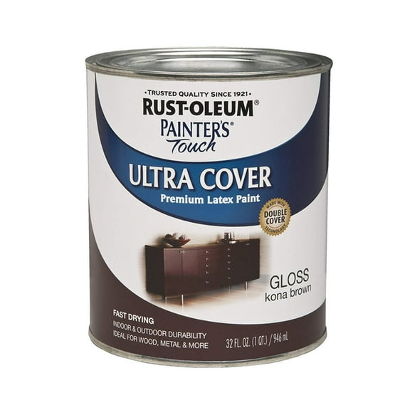 Rust-Oleum 1977502 Painters Touch Latex, 1-Quart, Kona Brown