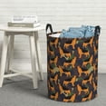 thumbnail image 6 of Rateoe German Shepherd Dog Pattern Round Laundry Hamper Basket, Tall Hamper Basket for Blanket Storage, Nursery Clothes Hamper for Laundry in Bedroom and College Dorm-Small, 6 of 6
