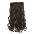 thumbnail image 1 of 20" Curly 3/4 Full Head Synthetic Hair Extensions Clip On/in Hairpieces 140g 5 Clips (6#- Medium Chestnut Brown), 1 of 7