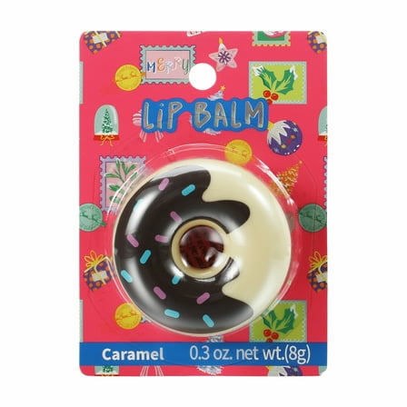 Lip Balm for Kids, Donut Shape Lip Smacker for Children, 0.28oz Pack of 1, Caramel Flavor
