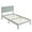 Gray, variant on Twin Platform Bed Frame with Headboard, UHOMEPRO Solid Wood Twin Size Bed Frame for Teens Aduls, 450LBS Weight Capacity, No Box Spring Needed, Gray