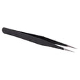 thumbnail image 6 of Nail Art Rhinestones Eyelashes Extension Straight & Curved Tweezers Tool Set-Black, 6 of 10