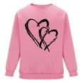 thumbnail image 6 of Men's Valentine's Sweatshirt Long Sleeve Crewneck Heart Print Pullover Loose Top for Romantic Pink XL, 6 of 6