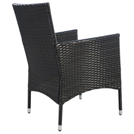 patio chairs 2pc rattan cushions wicker arm seat dining outdoor